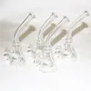 Mini narguilés conduites d'eau tuyau de bécher en verre avec 10mm joint fumant bongs shisha barboteur dab plates-formes