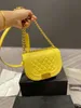 mini donna Borsa postino a ferro di cavallo marsupi moda Borsa a tracolla in pelle di vacchetta con grana Litchi cuciture a onda Catena singola da donna Fibbia Borsa a mano sul petto designer