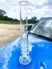 2022 16 pouces 40 cm Pipe à eau en verre clair Bong Hookah Pipes Jelly Fish Filtre Percolateur Tabac Fumer Bubbler Fumer Bongs Bouteilles Dab Rig Entrepôt Local