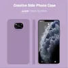 Luksusowa prosta krawędź kwadratowa konstrukcja cieczy silikonowe etui na telefon dla xiaomi poco x3 nfc x3 pro ultra-cienki miękki tpu tylna pokrywa koksu