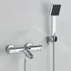 Matowy czarny termostatyczny prysznic kaucyk mikser łazienkowy kranowy zawory w kąpieli Chrome wanna 220713