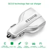 QC3.0 chargeur de voiture Type C 35W 7A chargeur rapide pour iPhone double Charge USB prise de Charge rapide adaptateur 3 Ports