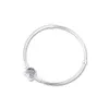 Moments Schlangenketten-Armbänder mit Maus-Herzverschluss, echte 925er-Sterlingsilber-Armbänder, passend für europäische Pandora-Schmuck-Charms-Perlen-DIY-Armbänder 599299C01