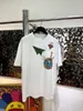 2022SS Frühfrühjahr neues hochwertiges Baumwoll-T-Shirt mit Rundhalsausschnitt, Pullover mit kurzen Ärmeln, Größe M-XXL, Farbe Schwarz und Weiß, F3S222