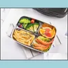 Food Savers Storage Containers Kitchen Organization Kitchen Dining Bar Home Garden 3 Grid/4 Grid Bento Box 304 Stainless Steel Lunch Rice