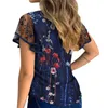 4 Styles Sexy Women Ladies Ruffle Sleeve Tops Pullover Dot Polk Embroidery Floral Print Blouse OL Casual Chiffon Jumper Tee 220623