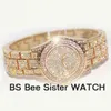 2022 Fashion Bs Brand Watch Women Luxury Alloy Bracelet Analog Watch Relogio Feminino Montre Relogio Clocks