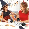 Party Decoration Event Leveringen Feestelijke Home Garden Ups Mini Halloween Candy Bucket Pot Witch Skeleton CA DH6KT