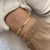 4mm 14K Gold Bated Snake Tornozinhos Cadeia Link Sankets de tornozelo para mulheres Bracelets de tornozelos de praia de verão boho