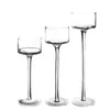 Candle Holders Tall Glass Holder Transparent Candlestick Stand Table Centerpiece For Home Bedroom Wedding Party RomanticCandle