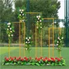 Party Decoration Wedding Props Wrought Iron Geometric Grid Frame Stage Background Flower Stand Outdoor DecorationParty
