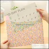 Suministros de archivo Productos Office School Business Industrial Wholesale-4 Pcs / Lot Papelería coreana Pequeñas flores frescas A4 Carpeta de archivos Cute T