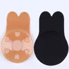 5PC Kobiety Push Up Bra do samoprzylepnego silikonowego bezprzedbego niewidzialnego stanika wielokrotnego użytku lepka piersi taśma Kawaii Rabbit Bra Pads Y220725