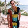 Herrspårar män hawaiian uppsättningar sommar kemis homme kort ärm knapp skjortor strand shorts avslappnad semester mäns 2 bit set ropa ho ho