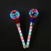 Wand Light Flashing LED UP Sticks girando o brilho da bola de brilho Fairy Night Girlating Night Colorful Growing Halloween Props Dark the Girl