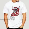 Men Chicago Shoe Bull Red White Hip Hop Longline T-shirt czarna humorystyczna koszulka 220520