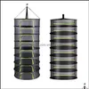 Strati Rete per asciugare le erbe Cesto appeso Pieghevole Dry Rack Herb Dryer Bag Mesh Fiori Boccioli Piante Organizer 220125 Drop Delivery 2021 Cabi