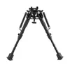 Tactical Swivel Tilting Bipod 6-9 Inches Height Adjustable Foldable Designed Spring Control Bipod With QD Mount and Picatinny Rail Adapter Rifle Gun Accessories