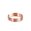 Luksusowe pierścienie diamentowe projektant biżuterii Rose złoto Wyjęte 4 mm cienki stal nierdzewna 3 diamenty miłosne pierścień śrub