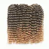 8Inch Malibob virkad hår för svarta kvinnor kinky lockigt marley flätning syntetisk hårförlängning 3 st/parti flätor