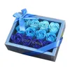 Decorative Flowers & Wreaths Flower Petal Soap Fashion Multicolor Meaningful Rose With Gift Box For Office Bath Artificial