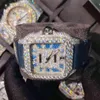 AF39 moissanite Mosang pedra diamante relógio personalização pode passar o tt do movimento mecânico automático masculino relógio à prova d'água TOP 1