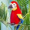 29 cm livtro delad papegoja plysch leksaker mjuk simulering psittacidae macaw fylld leksak söta vilda djur fåglar dockor barn barn gåva la408