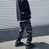 Jeans da uomo Dark Streetwear Tie Dye Hip Hop Pantaloni larghi da uomo Pantaloni di jeans dritti vintage lavati neri Moda Ropa HombreUomo