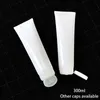 300g White Squeeze Bottle 300ml Empty Cosmetic Container Refillable Lotion Cream Packaging Big Plastic Tube
