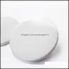9cm MAT sublima￧￣o Coaster de cer￢mica em branco Coasters de cer￢mica Branca Transfer￪ncia de calor Impress￣o de copo personalizada Pad Pad Drop T￩rmica Entrega 2021 PA