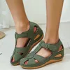 Sandals Summer Women Soft Sole Baotou Wedges Shoes Hollow Out Non Slip Pu Leather Platform Gladiator ShoesSandals