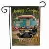 Spring summer Garden flag courtyard Camping Flags welcome yard Banner linen material Customizable P22