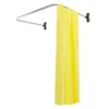 Rideaux de douche noir en forme de U tringle à rideau ventouse montée barre de baignoire métal salle de bain Rail support douche