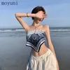 Meisje Terug Bib Type Borstomhuld damesbuitenvest Korte zomerondergoed Bandeau-top Halter Sexy Street chic Uniek W220422