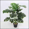 70cm Long Turtle Back Leaves Konstgjorda Växter Bröllop Garden Office El Party Holiday Decoration Fake Green Plant DIY Drop Leverans 2021 Dec