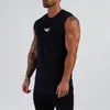 Zomer Compressie Gym Tank Top Mannen Katoen Bodybuilding Fitness Mouwloos T-shirt Workout Kleding Heren Sportkleding Spier Vesten 220614