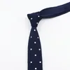 Stijl modeheren solide kleurrijke stip gebreide stropdas smal slank geweven 5 cm klassieke stropdas voor diner trouwfeest accessoire