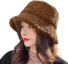 Fashion Warm Bucket Hats Lady Autumn Winter Outdoor Panama Fisherman Cap Hat for Women 220726