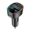 G67 Type-C TF Card U-Disk Chargers FM Transmitter Car Mp3 Player مع RGB Light