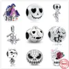 925 sterling Silver Dangle Charm Pumpkin Skull Demon Beads Beads Fit Pandora Charms Bracelet Diy Jewelry Association