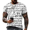 Sexy Designer Original Lettre Imprimer Polo T-shirt Hommes D'été Col Rond À Manches Courtes Rue Mode Surdimensionné Grande Taille 6xl