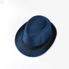 Unisex Beach Sun Straw Hats Fashion Summer Casual Trendy Panama Jazz Caps for Men Gangster Cap Women Cowboy Fedora hat6990584