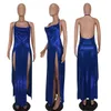 Casual Dresses Bandage Women'S Halter Neck Irregular Split For Elegant Sexy Outfits Ladies Party Women Evening 230206