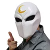 Super Hero Moon Knight Cosplay Costume Latex Masks Helmet Masquerade Halloween Accessories Party Costume Weapon Props G220412