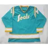UF Vintage California Golden Seals Jim Pappin Hockey Jersey Brodery Stitched Anpassa valfritt nummer och namntröjor