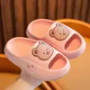 Childrens Beach Slippers For Boys Girls Home Shoes Summer Thick Flip Flops EVA Soft Pillow Slides Outdoor Bear Slippers Infant 220621