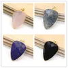 Pendanthalsband Natural Stone Crystal Quartz Lapis Lazuli Labradorite Agates Water Drop Facetted For Gift Jewelrypendant