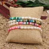Beaded Strands BLIN Colored Clay Piece Pearl Stainless Steel Chain Bracelet Natural Freshwater Summer Women Strand Bracelets Fawn22