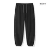 Herrbyxor män 2022 Autumn Winter Black Warm Casual Sports Lace-up Solid Color Loose Stretch Pencil Outdoor Pantsmen's Drak22