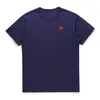 Oyna Erkek T Gömlek Tasarımcı CDG Nakış Kırmızı Kalp Commes Des Gömlek Casual Kadın Gömlek Rozet Quanlity Tişörtleri Pamuk Kısa Kollu Yaz Gevşek Büyük Boy Tee